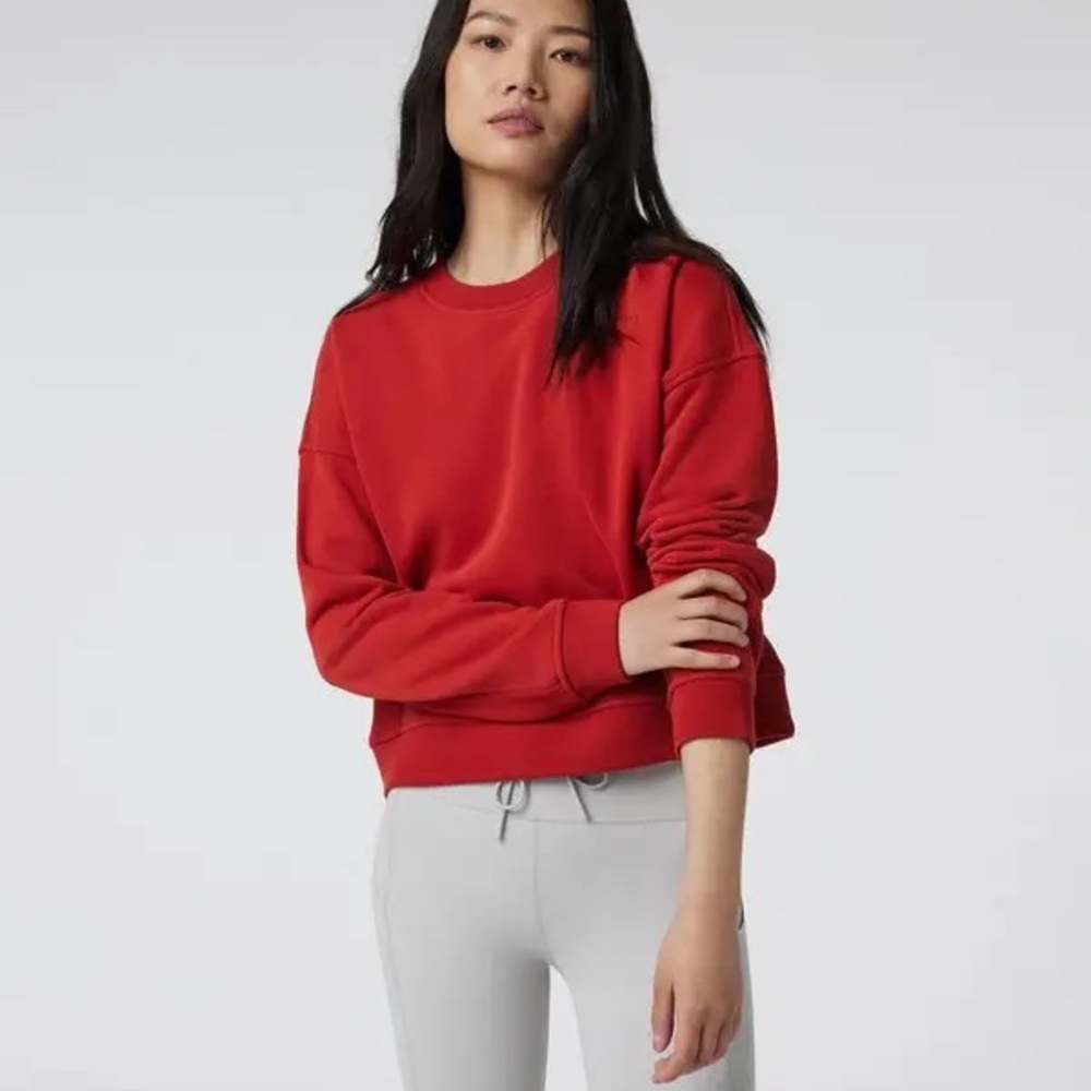 NWT Vuori‎ Restore Rib Crew Scarlet Small VW2057 - Picture 6 of 10